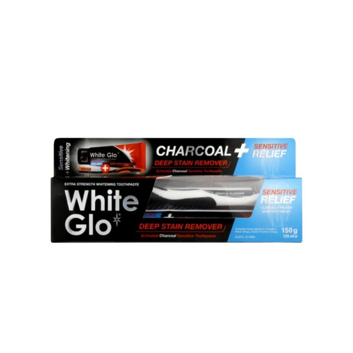 8 White Glo Charcoal Deep Stain Sensitive Toothpaste